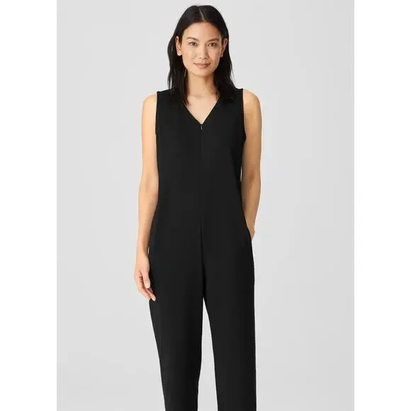 Eileen Fisher Cotton Ponte Lantern Jumpsuit Size 1X NWT